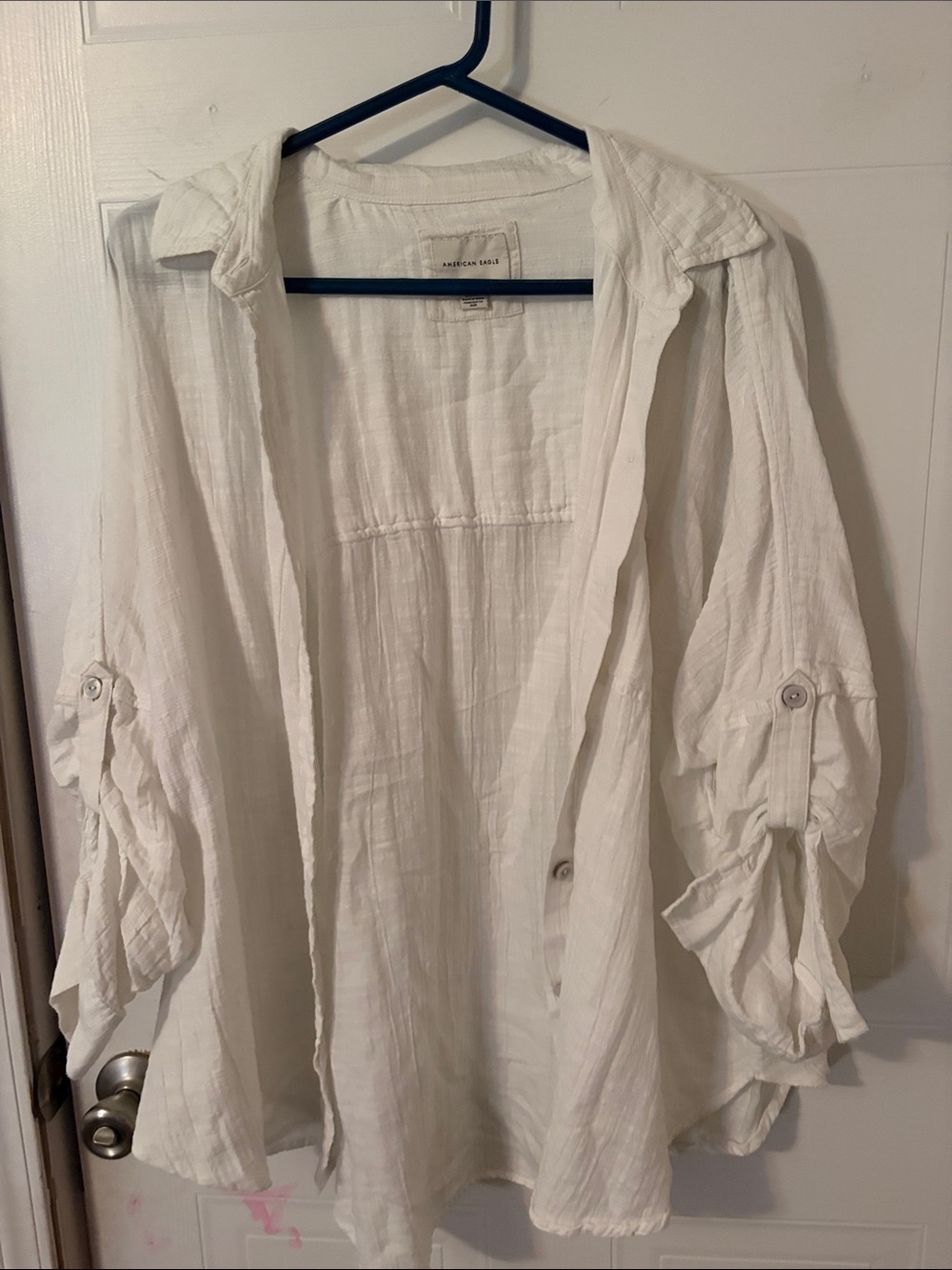 White American Eagle Button Up